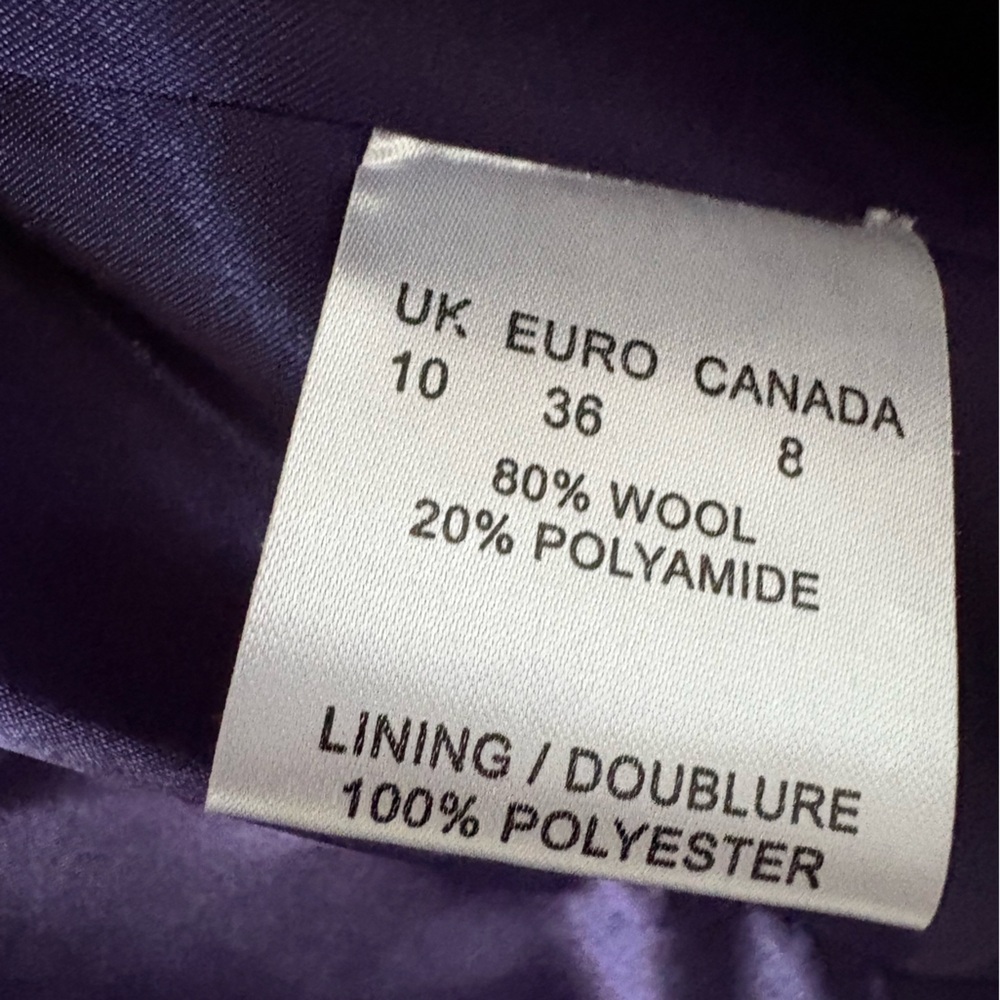 Vintage Jacques Vert Women's Purple Trench Coat - Picture 5 of 9
